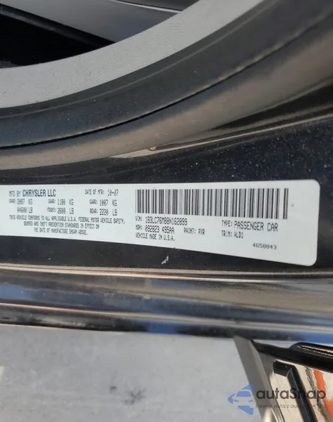 2008 Dodge Avenger R/T z USA, uszkodzony, nr VIN 1B3LC76M88N162899